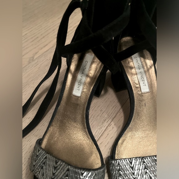 Cynthia Vincent Lace Up Sandals with Suede Tassels - Picture 3 of 6